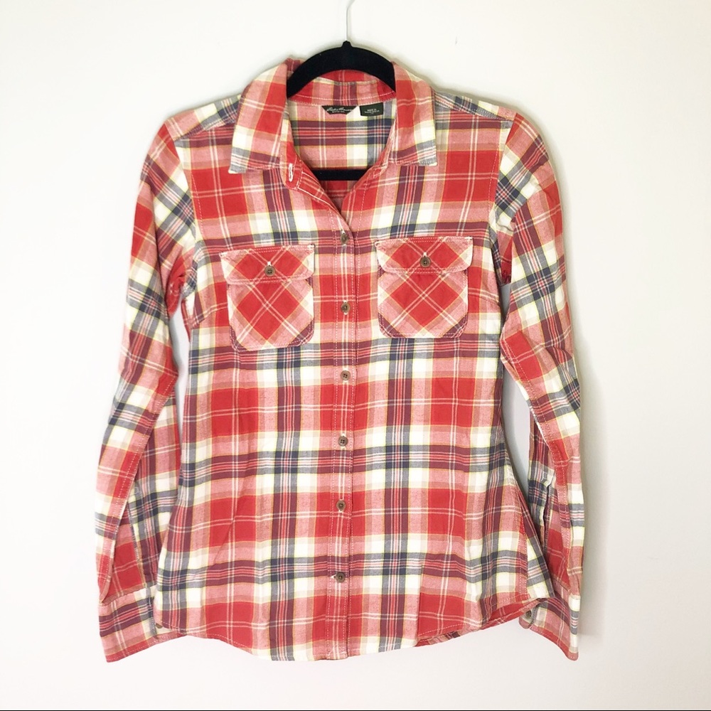 Eddie Bauer Button Up Plaid Flannel